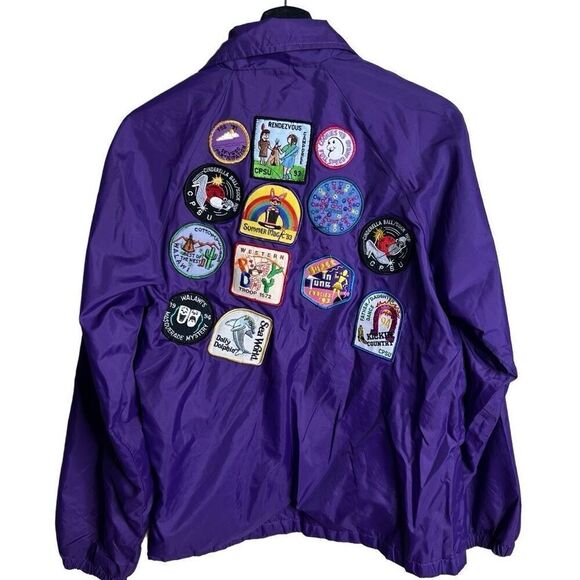 Vintage 80s/90s Girls Scouts Patched Up Jacket 18/20 - Picture 3 of 6